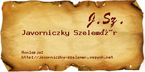 Javorniczky Szelemér névjegykártya